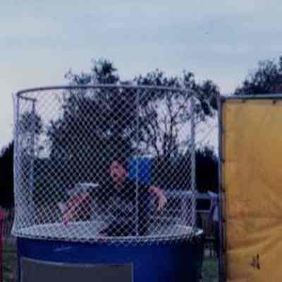 Attendee falls into Dunk Tank