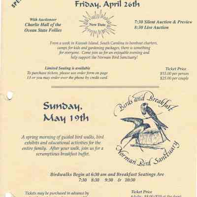 1996 Birds & Breakfast poster