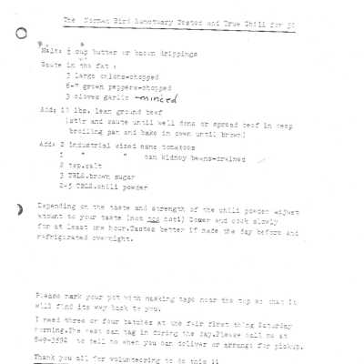 Harvest Fair Chili Recipe