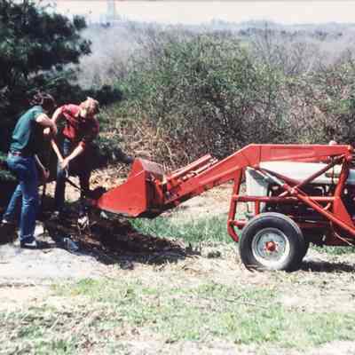 Volunteers working in the North Field