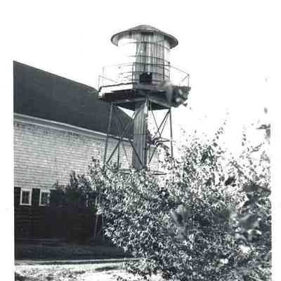 Looking up at Water Tower from Orchard