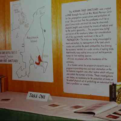 Informational Display in Barn Welcome Center
