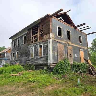 House being deconstructed, August 13, 2025.