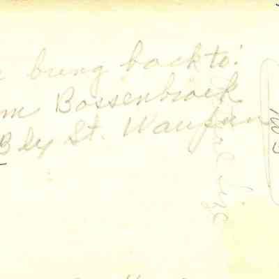 Back of photo of First Christrian Reformed Church/Waupun