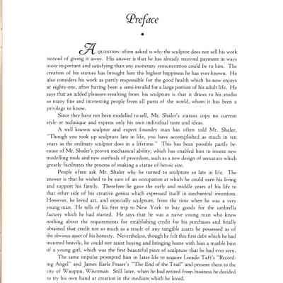 Page from booklet of Sculptures