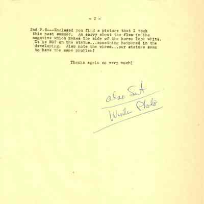 A Thank you Letter to  the society