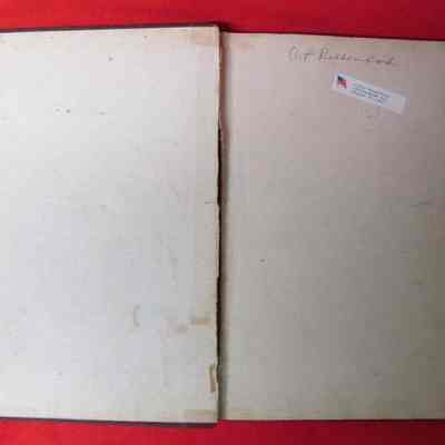 Inside cover of Record book