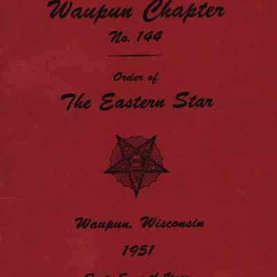 Program, Order of Eastern Star, Waupun Chapter #144, 1951