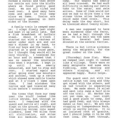 Page from Gold Rush Journal-Hillyer