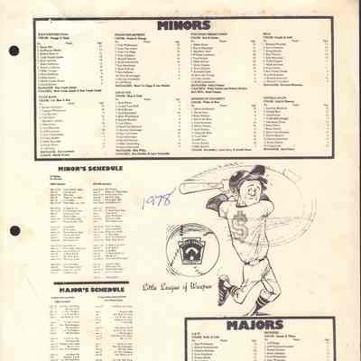 Program, 1978 Little League