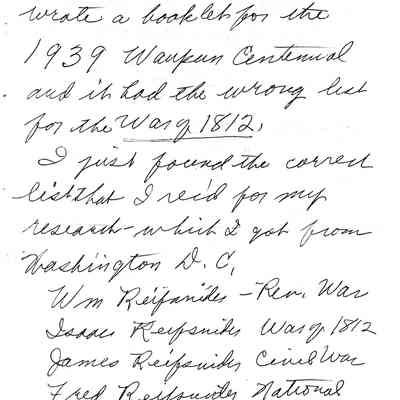 Letter, Minnie Drummy to Jim Laird, Centennial, 1939