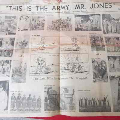 Page from The Camp Crier newspaper - 1943