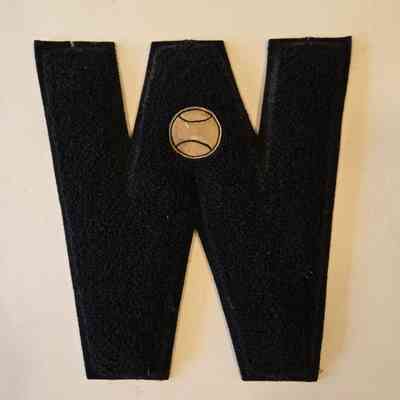 Letter Award, 1938, Baseball, Donald Remmel, Waupun High School, Black and Gold W