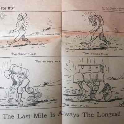 Cartoon on inside page of The Camp Crier - 1943