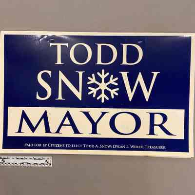 Yard Sign, Todd Snow for Mayor
