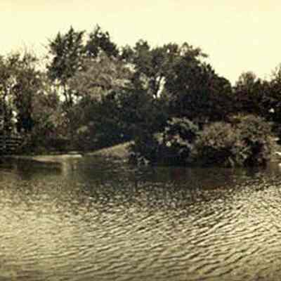 Photograph, J.A. Kastein Jr., Water and Bridge