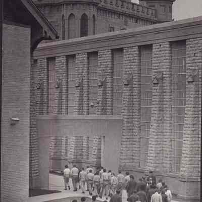 Photograph, Corrections, Wisconsin State Prison, Guarded March to Lunch