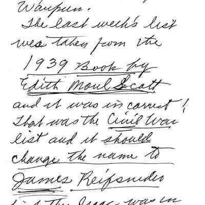 Material sent to Jim Laird by Minnie Drummy.