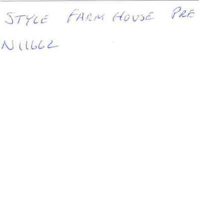 Back of photo of Bungalow Style Farm Home-Pre 1870's