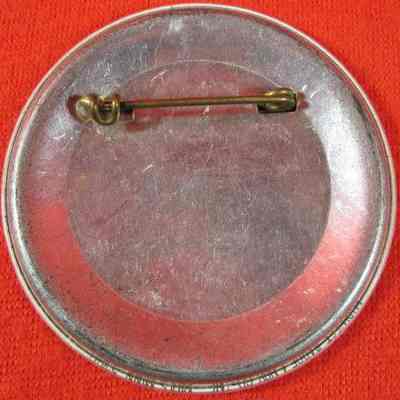Back of Waupun 125th Jubilee pin/button