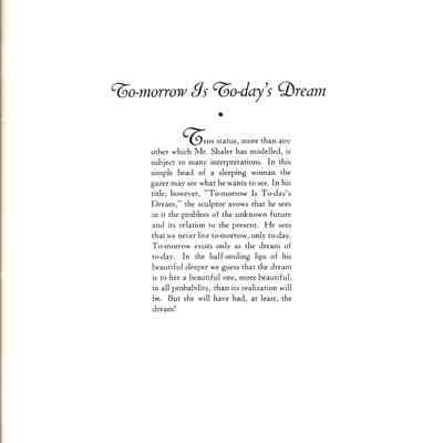 Interpretation of To-morrow Is To-day's Dream