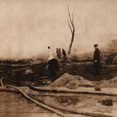 Postcard, Shaler Fire