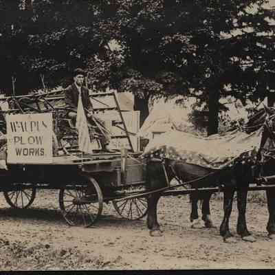 Postcard, Parades, Waupun Plow Works