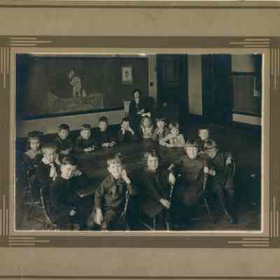 Photograph, Kindergarten, Lincoln School, Miss Rogers Teacher