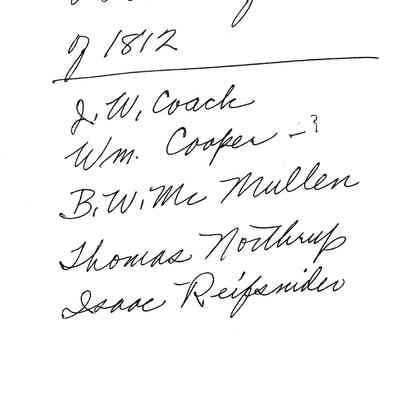 Material sent to Jim Laird by Minnie Drummy.