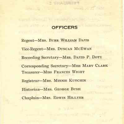 Officers-DAR 1908-1909