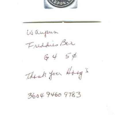 G4 5c token - Freddie's Bar