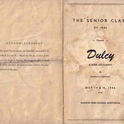 Waupun High School-Senior Class of (1946) 'Dulcy" May 14 & 16- yr 1946
