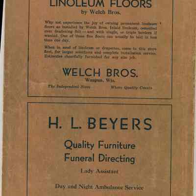 Welch Brothers Store, Ad