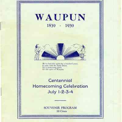 Program, Booklet, Centennial, 100th, Homecoming Celebration, 1939