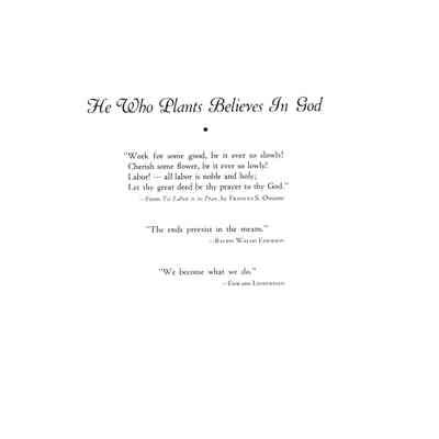 He Who Plants Believes In God-another interpretation