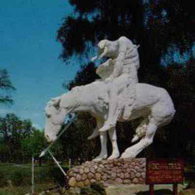 Postcard, End of the Trail, Mooney Grove, Tulare County