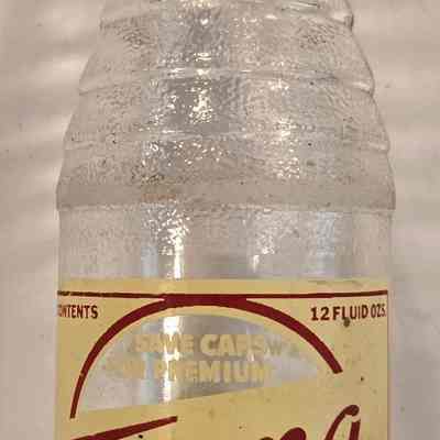 Bottle, Twang Soda, Clear Glass, Root Beer
