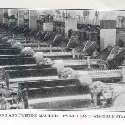 Postcard, Corrections, Wisconsin State Prison, Twine Spinning Machine