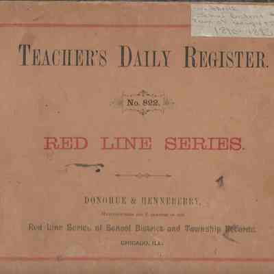 1890-1893 Waupun Schoold District Teacher's Attendance Book