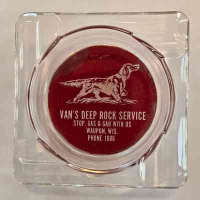 Ashtray, Glass, Van's Deep Rock Service