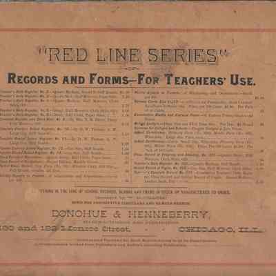 9 1/4" X 11 1/2" Teacher's Daily Register 1890-1893, for the School Distric