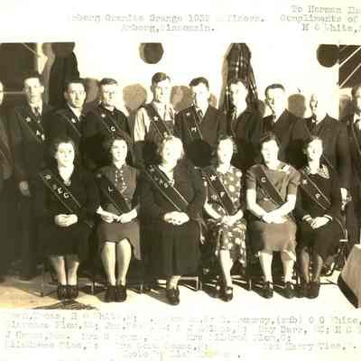 Photograph, Grange, Officers of the Amberg Granite Grange of 1939