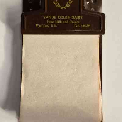 Note Pad Holder, Dairy, Vande Kolk Dairy