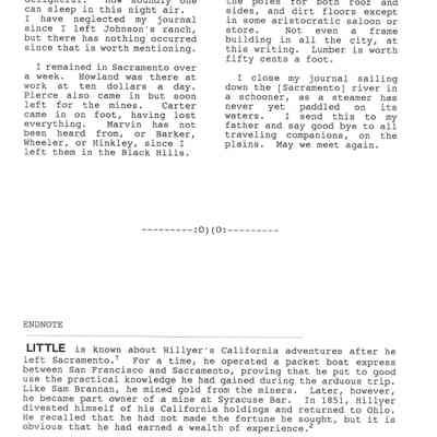 Page from Gold Rush Journal-Hillyer