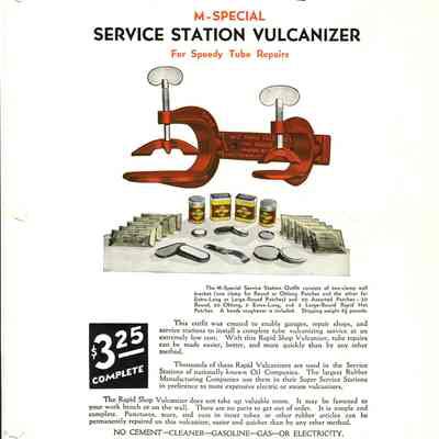 Document, Shaler, Service Station Vulcanizer, M-Special