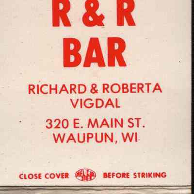Matchbook, R & R Bar