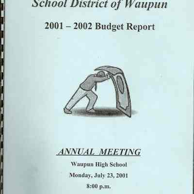 Booklet, School District of Waupun, 2001-2002 Budget Report