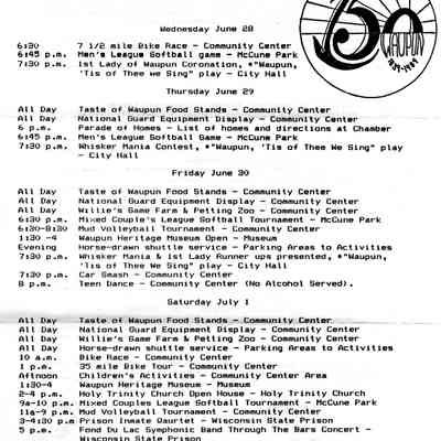 Waupun Sesquicentennial