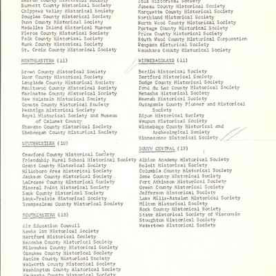 Waupun Historical Society list