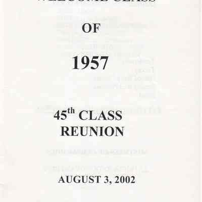 Waupun High School "45 Reunion" Class of 1957: Origformat: Other